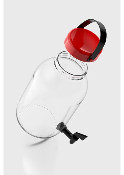 Macro 5000 ml Kırmızı Kapaklı Musluklu Cam Kavanoz 131002 modelleri