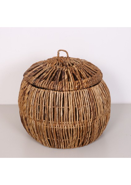 Mylamp Babil Kapaklı Doğal Abaka 45X34 cm Sepet