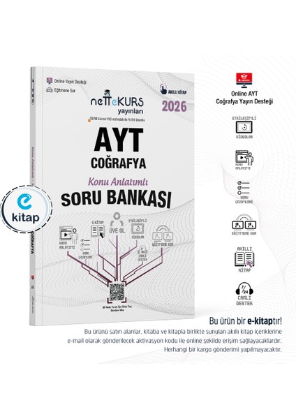 Ayt Coğrafya Konu Anlatımlı Akıllı Soru Bankası E-Kitap fiyatları