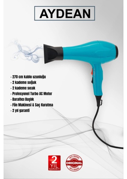 Yüksek Güçlü Profesyonel Mavi Saç Kurutma Makinesi, Almanya Yapımı, 3500W fiyatları