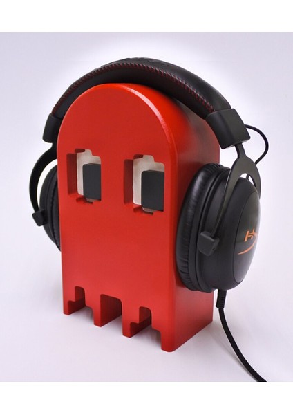 Pacman Dekoratif Masaüstü Kulaklık Standı Kulaklık Tutacağı Kırmızı modelleri