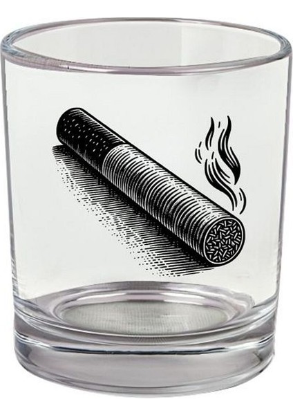 Sigara Baskılı Viski Bardağı - Sigaralı Model Bardak