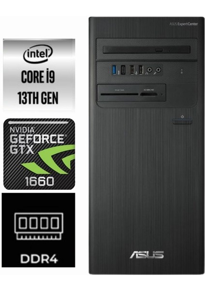 Expertcenter D5 Tower I9 13900K D500TE-474 64GB 2tb Gtx 1660 6gb Windows 11 Pro Masaüstü Bilgisayar
