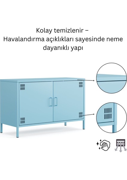 Pera Tv Ünitesi, Tv Dolabı,2 Kapaklı Dolap 100,50 x 40 x 64,50 cm - 9 Renk Seçeneği Bulunmaktadır