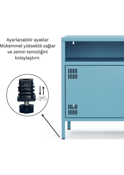 Pera Tv Ünitesi, Tv Dolabı,2 Kapaklı, Açık Raflı 100,50 x 40 x 64,50 cm indirimleri