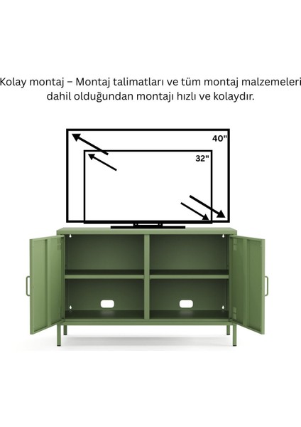 Pera Tv Ünitesi, Tv Dolabı,2 Kapaklı Dolap 100,50 x 40 x 64,50 cm - 9 Renk Seçeneği Bulunmaktadır fırsatları