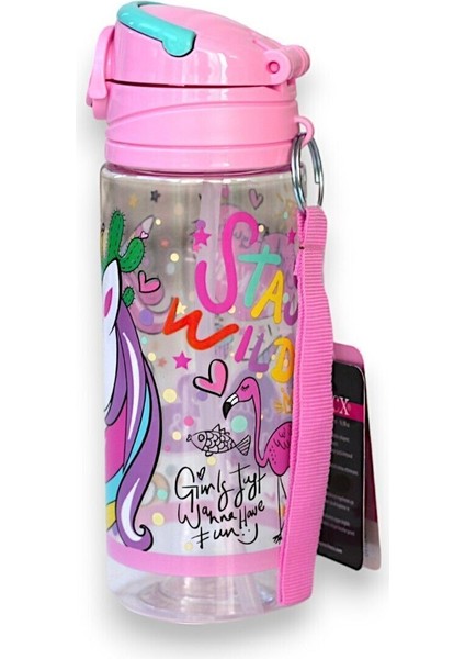 Renkli Unicorn 500 ml Sürpriz Hediyeli Suluk Matara, Şık ve Eğlenceli Tasarım indirimleri