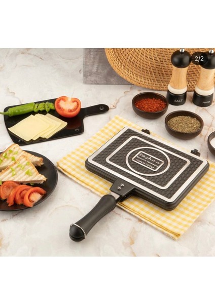 Şık ve Dayanıklı Iç-Dış Granit Ocak Üstü Tost Makinesi fiyatları