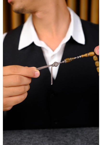 Şükrü Baba Efe Serisi Pelesenk Maskot Gümüş Tasarım Tesbih fiyatları