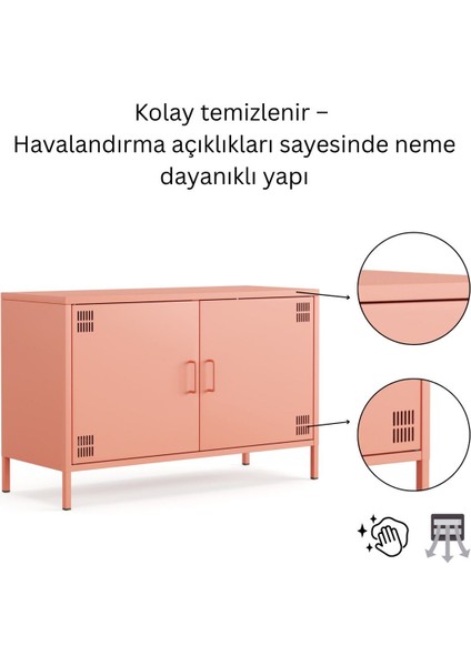 Pera Tv Ünitesi, Tv Dolabı,2 Kapaklı Dolap 100,50 x 40 x 64,50 cm - 9 Renk Seçeneği Bulunmaktadır