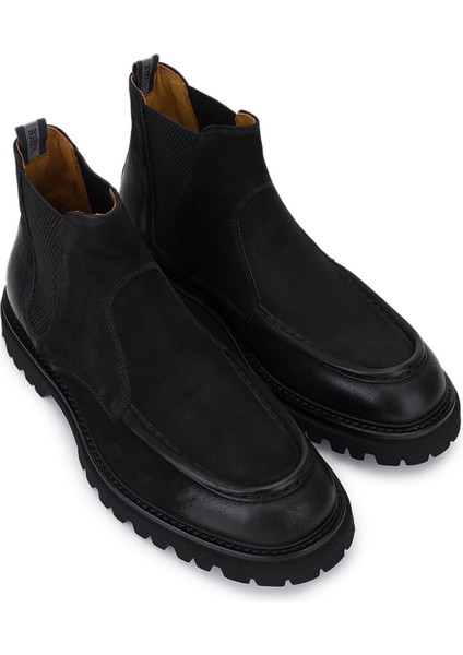 Erkek Hakiki Deri Siyah Casual Bot 668 881P Erk Bot SK25-26 Nero fiyatları