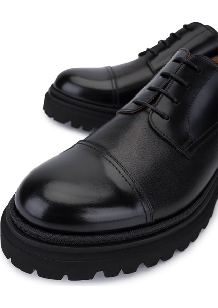 Erkek Hakiki Deri Siyah Casual Ayakkabı 668 404 Erk Ayk SK25-26 Nero modelleri