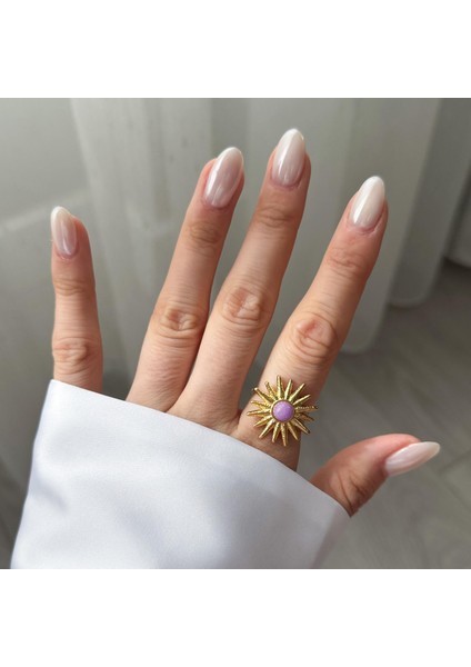 Çelik Vintage Güneş Yüzük