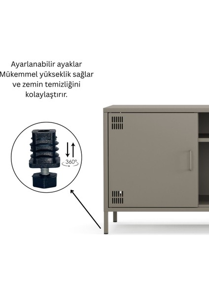 Pera Tv Ünitesi, Tv Dolabı,2 Kapaklı, Açık Raflı 130,50 x 40 x 64,50 cm indirimleri