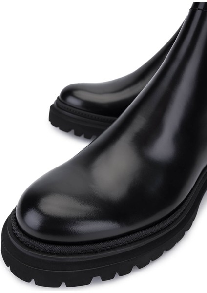 Erkek Hakiki Deri Siyah Casual Bot 668 910P Erk Bot SK25-26 Nero modelleri