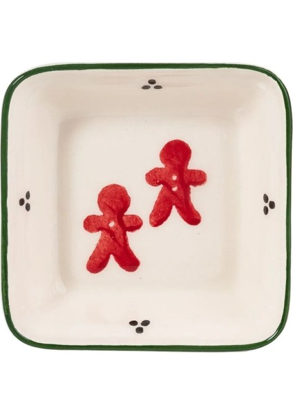 11 cm Ekru Kare Seramik Kase, Şık ve Kullanışlı Mutfak Gereci