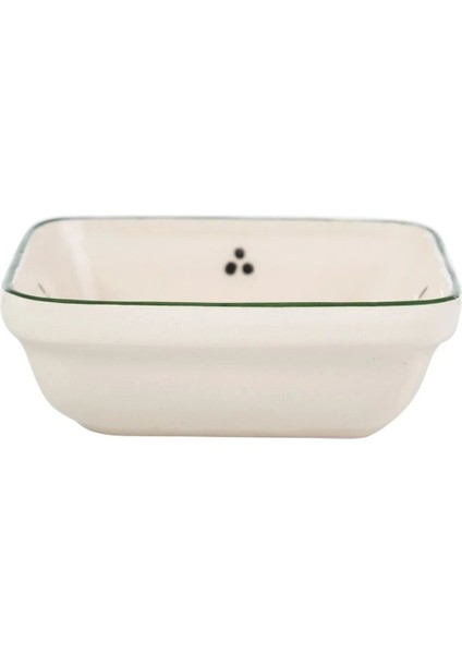 11 cm Ekru Kare Seramik Kase, Şık ve Kullanışlı Mutfak Gereci fırsatları