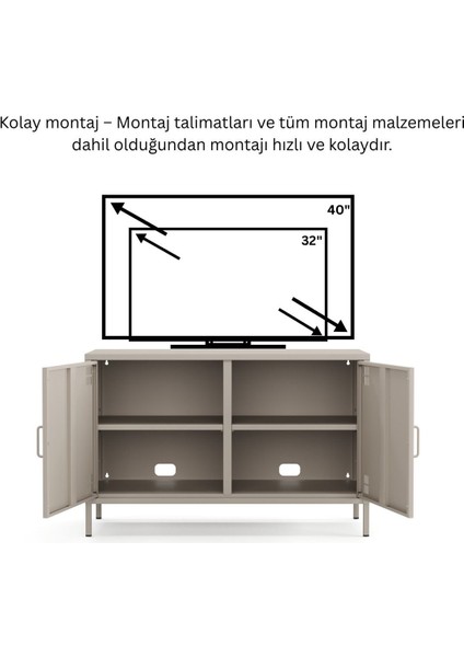 Pera Tv Ünitesi, Tv Dolabı,2 Kapaklı Dolap 100,50 x 40 x 64,50 cm - 9 Renk Seçeneği Bulunmaktadır fırsatları