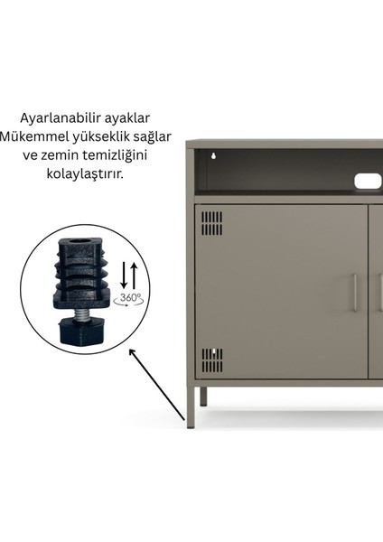 Pera Tv Ünitesi, Tv Dolabı,2 Kapaklı, Açık Raflı 100,50 x 40 x 79,50 cm fırsatları