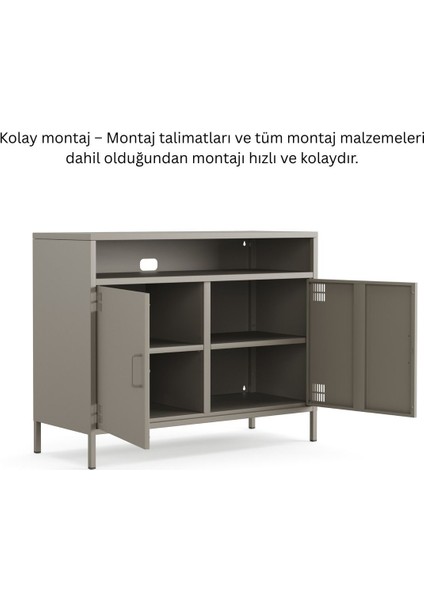 Pera Tv Ünitesi, Tv Dolabı,2 Kapaklı, Açık Raflı 100,50 x 40 x 79,50 cm indirimleri