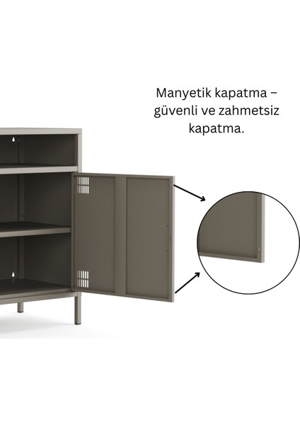 Pera Tv Ünitesi, Tv Dolabı,2 Kapaklı, Açık Raflı 100,50 x 40 x 79,50 cm