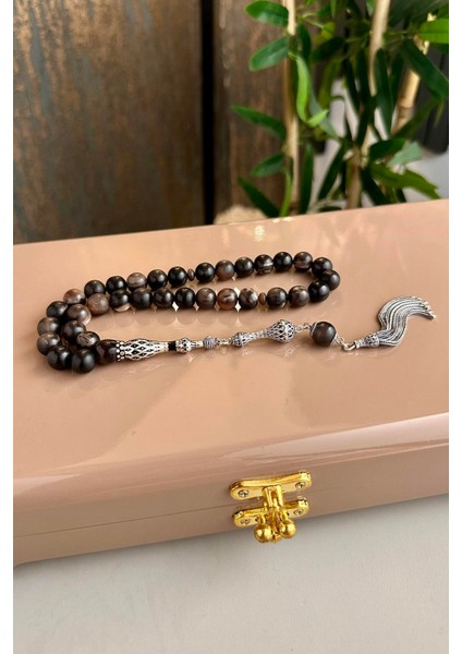 Koleksiyonluk Özel Gümüş Tasarım Imame Küre Bu-Falo Boy-Nuzu tesbih