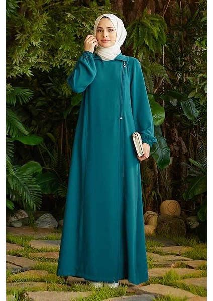 6541-KREP Yan Fermuarlı Ferace Petrol modelleri