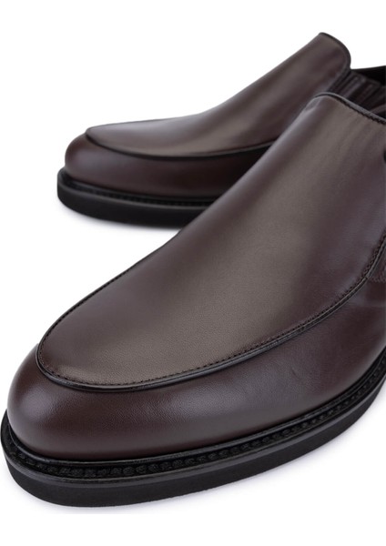 Erkek Hakiki Deri Kahverengi Klasik Ayakkabı 668 8288K Erk Ayk SK25-26 Marrone modelleri