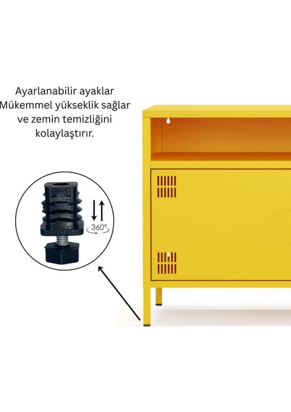 Pera Tv Ünitesi, Tv Dolabı,2 Kapaklı, Açık Raflı 100,50 x 40 x 64,50 cm indirimleri