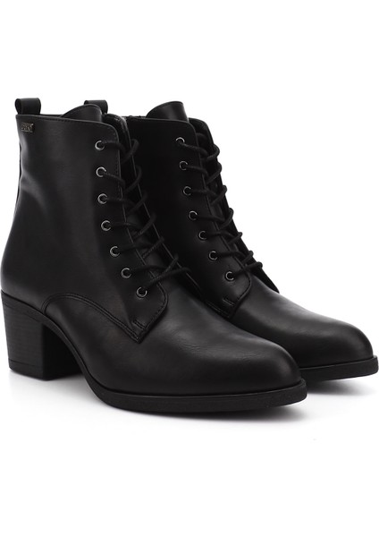 Gön Sivri Burun Kauçuk Taban Topuklu Fermuarlı Bağcıklı Kadın Günlük Bot 20479 modelleri