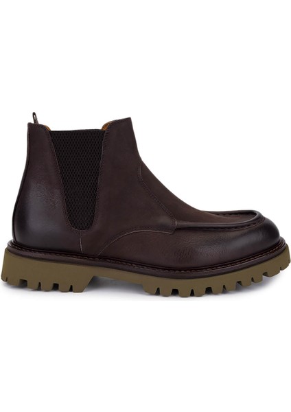 Erkek Hakiki Deri Kahverengi Casual Bot 668 881P Erk Bot SK25-26 T.moro