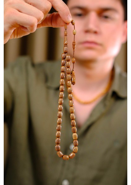 El Işçiliği Gümüş Çakım Şık ve Zarif Tasarım Kuka Tesbih