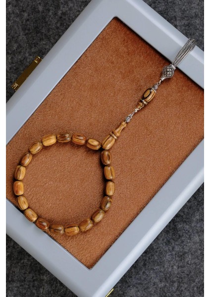 Şükrü Baba Efe Serisi Kokulu Öd Ağacı Maskot Gümüş Tasarım Tesbih