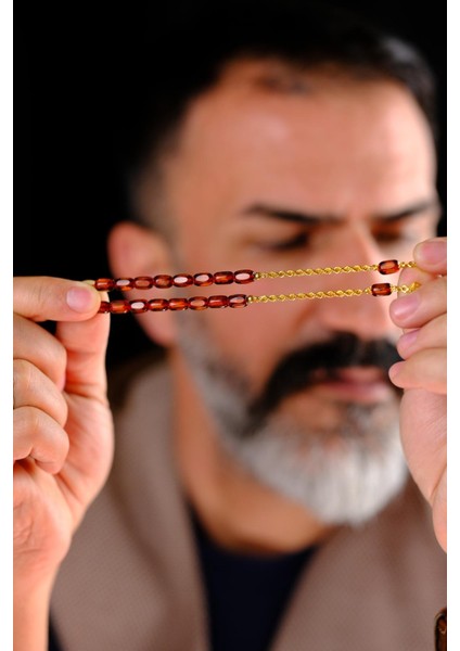 14 Ayar Altın Tasarımlı Rus Damla Kehribar Zaza Tesbih (Amber), (مسبحة قطرة كهريبار) fırsatları