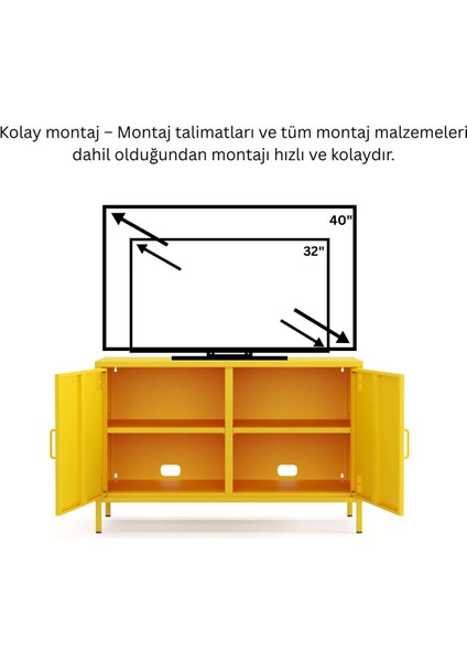 Pera Tv Ünitesi, Tv Dolabı,2 Kapaklı Dolap 100,50 x 40 x 64,50 cm - 9 Renk Seçeneği Bulunmaktadır fırsatları