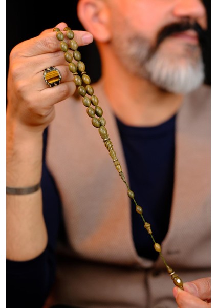 Master Mücahit Şener Otantik Oyma Serisi Beyzi Kesim Pelesenk Tesbih