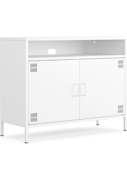 Pera Tv Ünitesi, Tv Dolabı,2 Kapaklı, Açık Raflı 100,50 x 40 x 79,50 cm