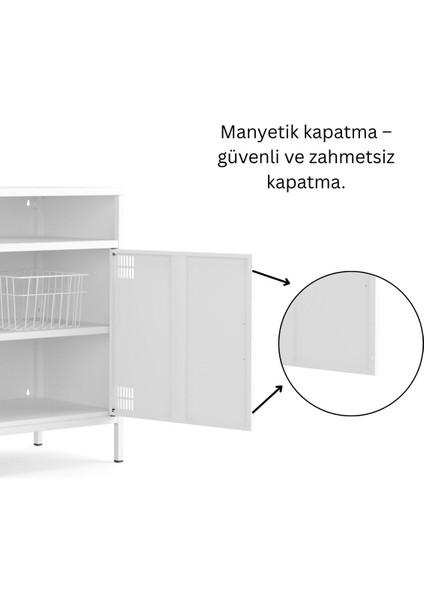 Pera Tv Ünitesi, Tv Dolabı,2 Kapaklı, Açık Raflı 100,50 x 40 x 79,50 cm