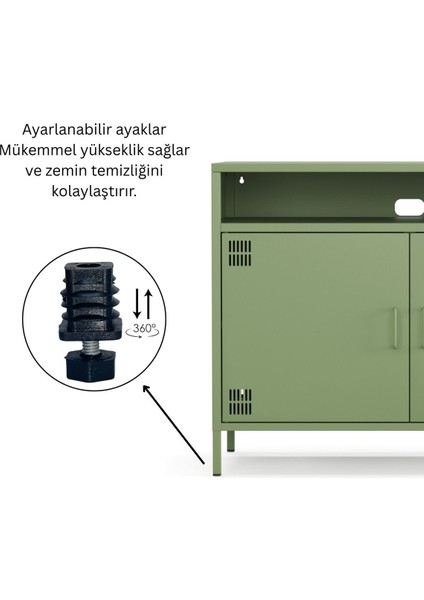 Pera Tv Ünitesi, Tv Dolabı,2 Kapaklı, Açık Raflı 100,50 x 40 x 79,50 cm fırsatları