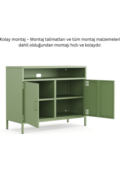 Pera Tv Ünitesi, Tv Dolabı,2 Kapaklı, Açık Raflı 100,50 x 40 x 79,50 cm indirimleri