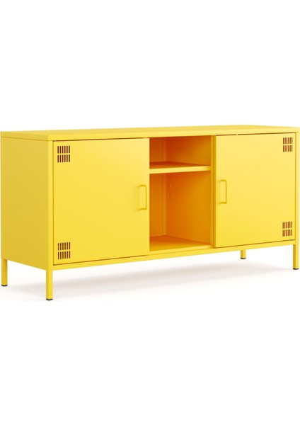 Pera Tv Ünitesi, Tv Dolabı,2 Kapaklı, Açık Raflı 130,50 x 40 x 64,50 cm