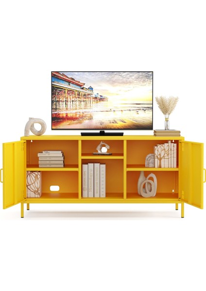 Pera Tv Ünitesi, Tv Dolabı,2 Kapaklı, Açık Raflı 130,50 x 40 x 64,50 cm modelleri