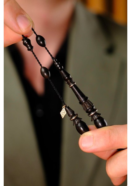 Master Bekir Deveci Oyma Imame Beyzi Model Abanoz Ağacı Tesbih modelleri