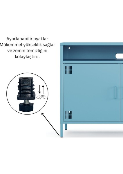 Pera Tv Ünitesi, Tv Dolabı,2 Kapaklı, Açık Raflı 100,50 x 40 x 79,50 cm fırsatları
