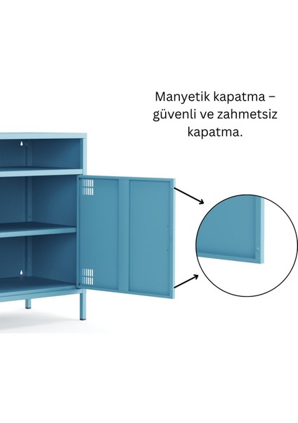 Pera Tv Ünitesi, Tv Dolabı,2 Kapaklı, Açık Raflı 100,50 x 40 x 79,50 cm