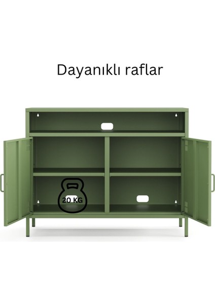Pera Tv Ünitesi, Tv Dolabı,2 Kapaklı, Açık Raflı 100,50 x 40 x 79,50 cm