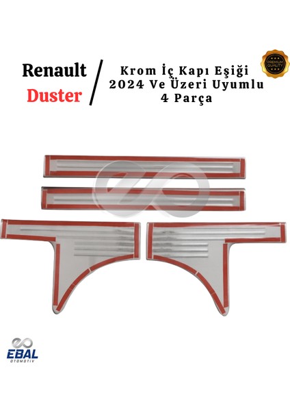 Renault Duster 2024 Üzeri Için Krom Iç Kapı Eşiği 4 Kapı Paslanmaz Çelik indirimleri