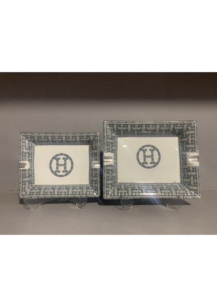 2 Adet Porselen Küllük Takımı Hny Gri Serisi