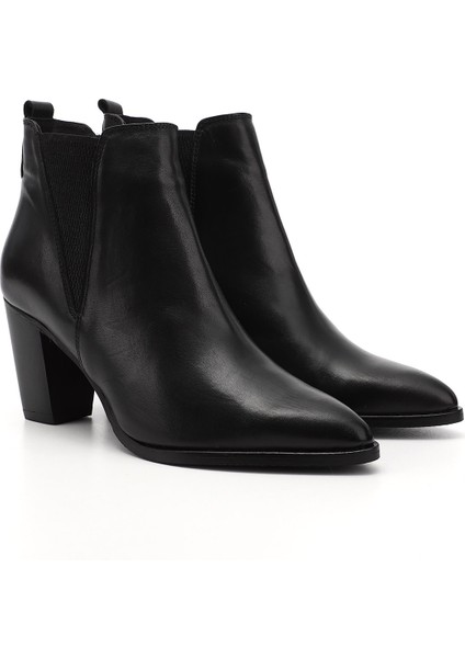 Kadın Siyah Topuklu Hakiki Deri Chelsea Bot fiyatları