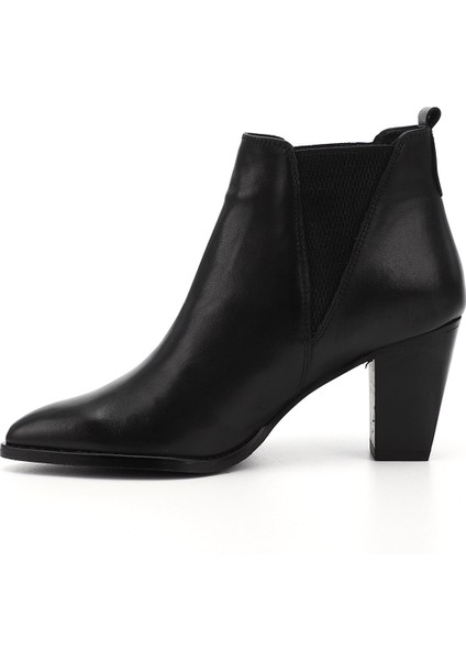 Kadın Siyah Topuklu Hakiki Deri Chelsea Bot modelleri